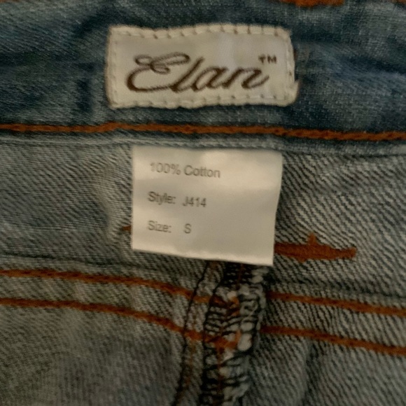 Elan frayed stone washed Jean skirt small - Picture 5 of 5